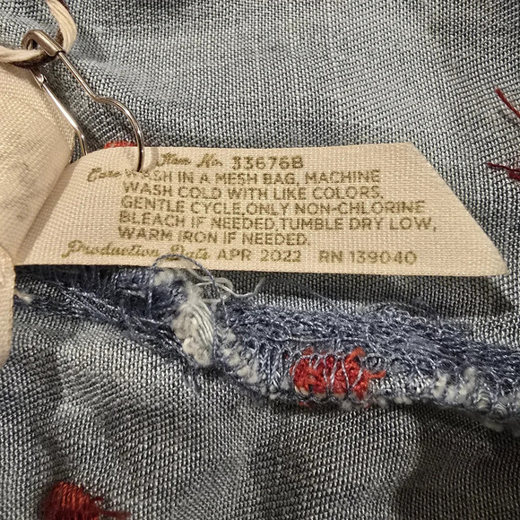 New Matilda Jane Enchanted Garden Cameron Chambray Dobby Tassle Tie Shorts Small - Picture 8 of 12